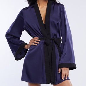 Savage X Fenty Satin Navy Robe